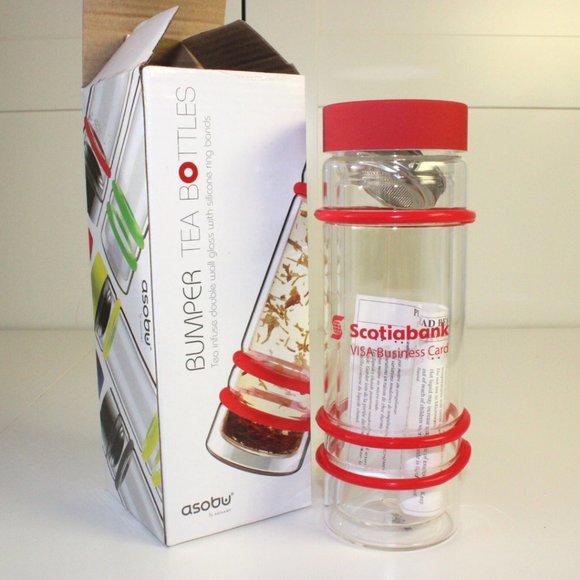 Asobu Bumper Tea Bottle Infuser Red - Picture 2 of 7